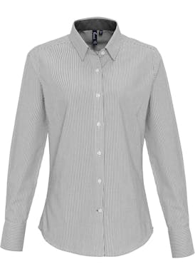 Premier Women´s Cotton Rich Oxford Stripes Shirt
