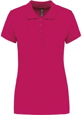 Kariban Piqué-damespolo korte mouwen