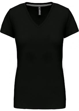 Kariban Dames T-Shirt V-Hals Korte Mouwen