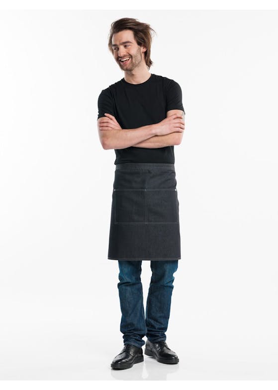 Chaud\u0020Devant\u0020Apron\u0020Black\u0020Denim\u0020Korte\u0020Sloof Chaud\u0020Devant\u0020Apron\u0020Black\u0020Denim\u0020Korte\u0020Sloof